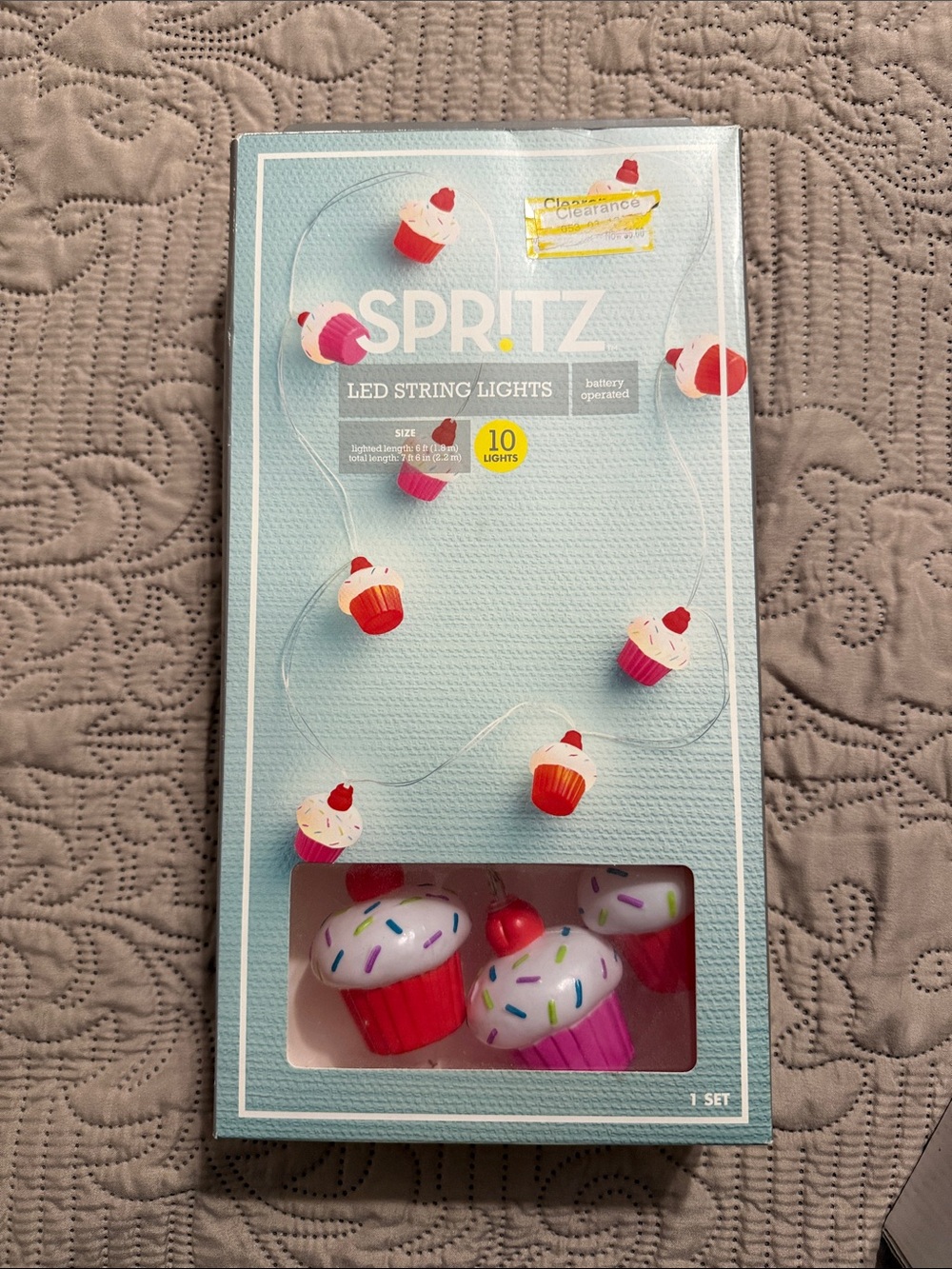 Spritz Red, Pink & White Cupcake LED String Lights